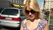 Czech girl gets fucked in a public place