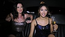 Limo ride before NYE sex party