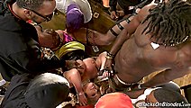 Gangbang big black cock